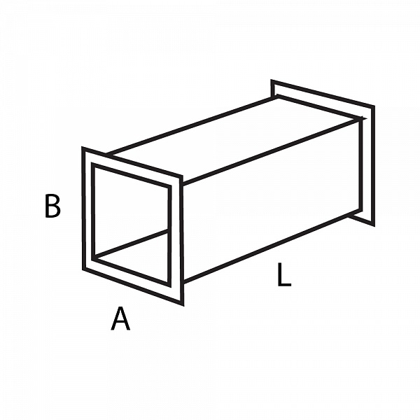 Схема прямоугольного воздуховода